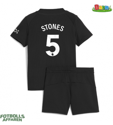 Manchester City John Stones #5 Bortaställ Barn 2025-26 Kortärmad (+ Korta byxor)